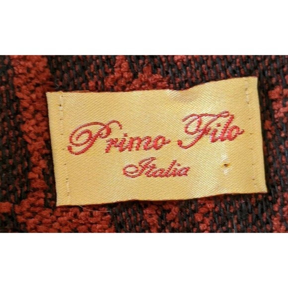 Primo Filo Scarf Italia Red & Black Tassels NEW - Picture 5 of 6